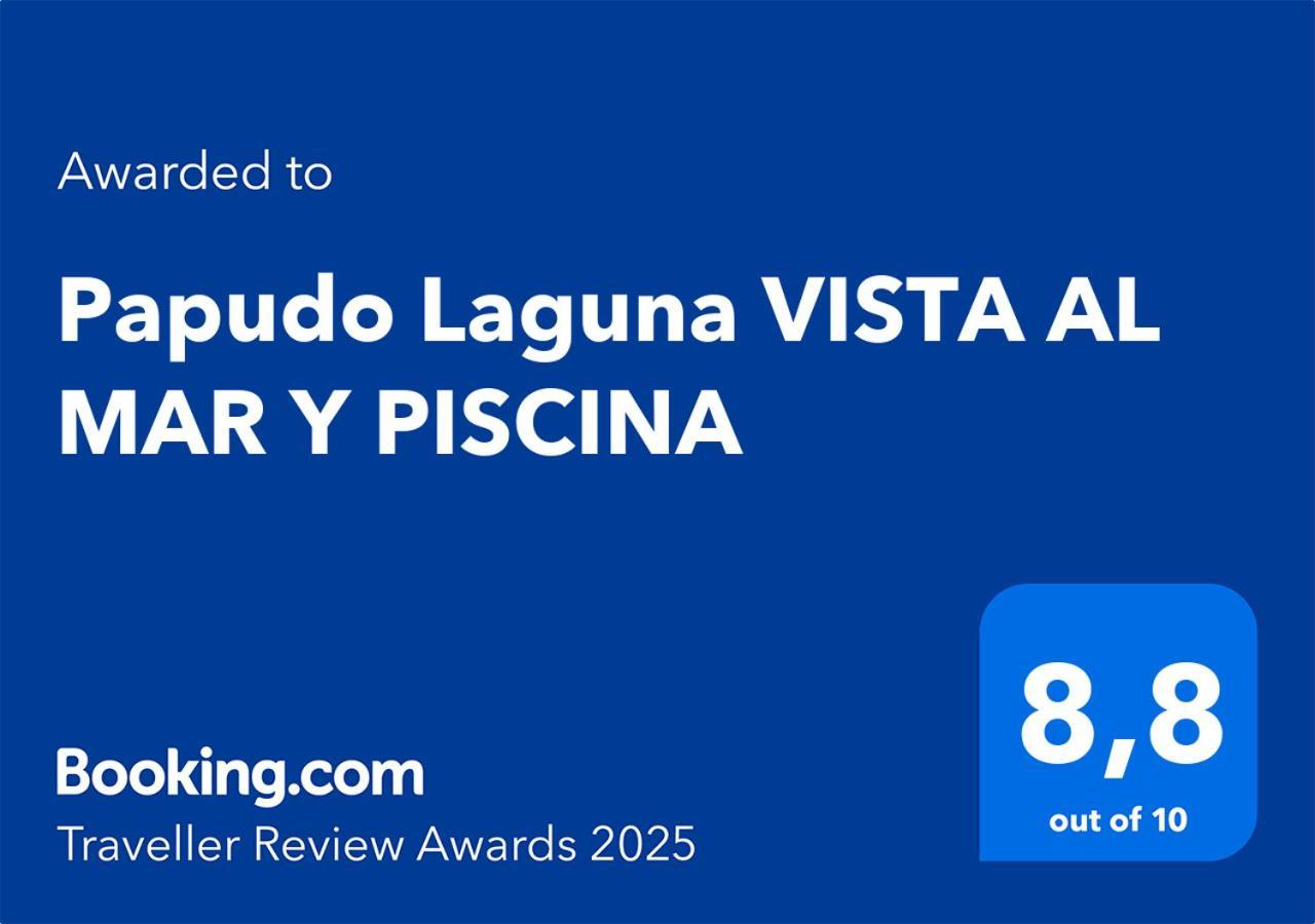Papudo Laguna VISTA AL MAR Y PISCINA Exterior foto
